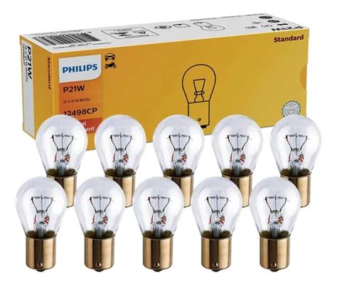 10 Lâmpada Philips Standart 21w 12v Ba15s 12498cp Universal ...
