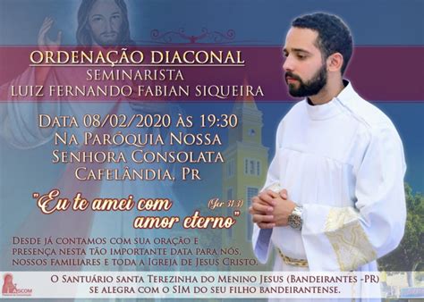 Ordenação Diaconal Santuário Santa Terezinha do Menino Jesus e da