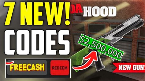 New Updateda Hood Redeem Codes Da Hood Codes Da Hood