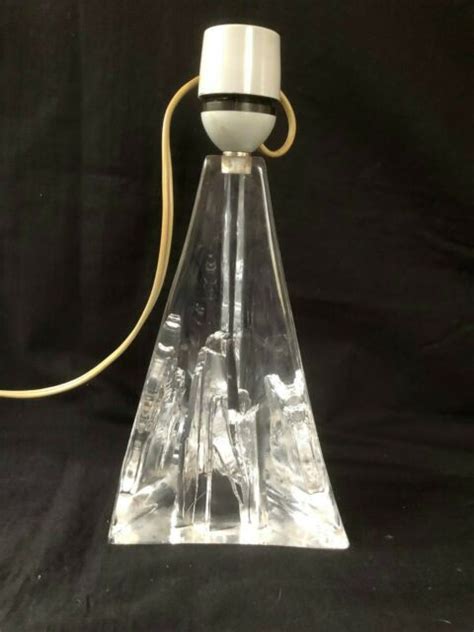 VINTAGE DAUM FRANCE CRYSTAL LAMP FOOT Signed DAUM FRANCE EBay