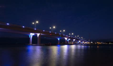 New Lights On The Lesner Bridge In Virginia Beach Illuminate The Inlet