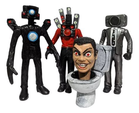 Skibidi Toilet Set 4 Figuras Skibidi Titan Camara Speakerman MercadoLibre