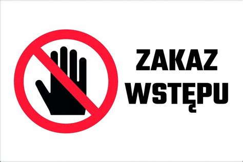 Tablica, Zakaz Wstępu, 20x30 cm, PCV5 T016 - e-druk | Sklep EMPIK.COM