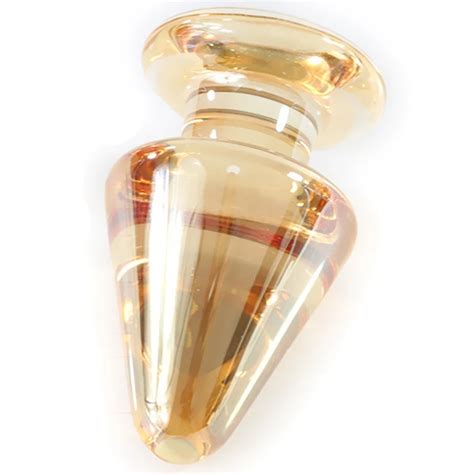 Tapón Anal de cristal brillante transparente tapón Anal para niños hombres masajeador Gay