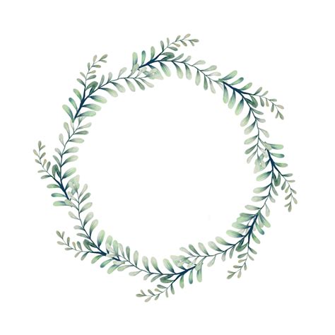 Wreaths Of Watercolor Leaves 12028243 Png