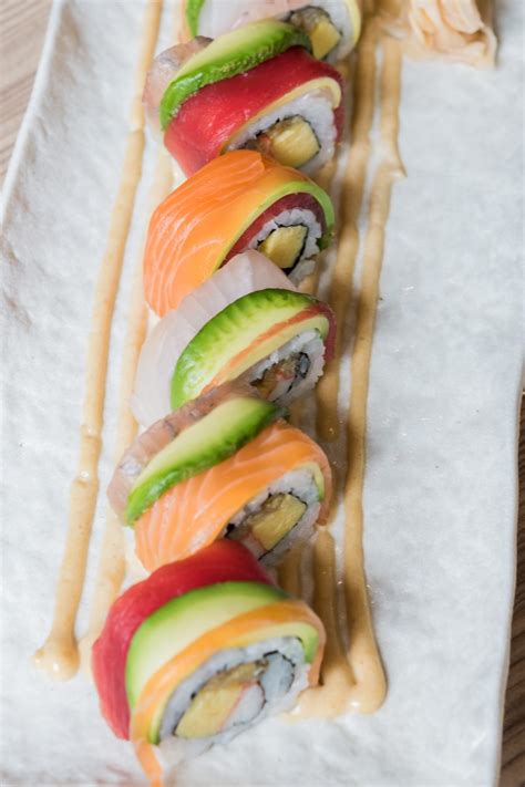 Rainbow Roll Sushi