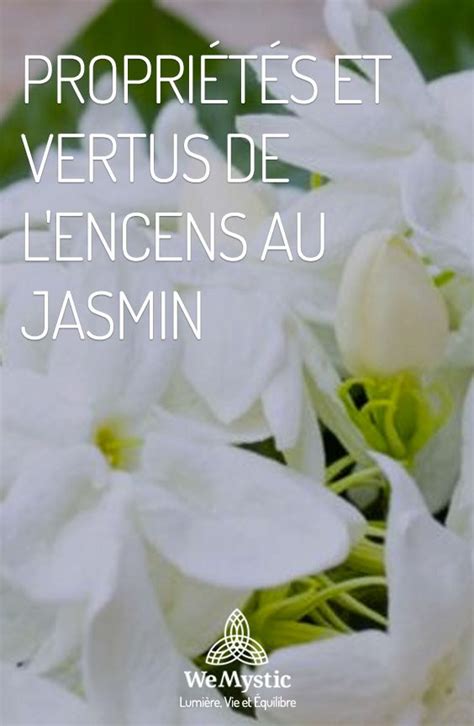 Propri T S Et Vertus De L Encens Au Jasmin Wemystic France En