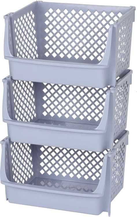 Amazon Skywin Large Plastic Stackable Storage Bins For Pantry 3