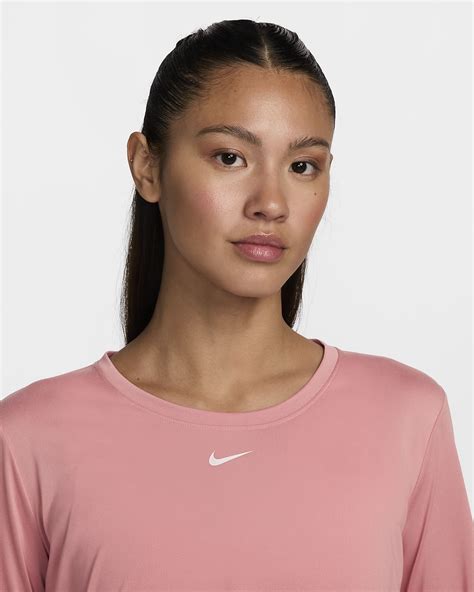 Nike Dri Fit One Womens Standard Fit Long Sleeve Top Nike In