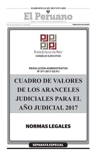 Aranceles Judiciales 2017 PDF