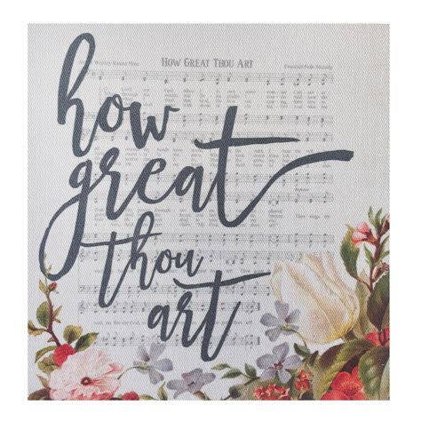 How Great Thou Art Hymn Mini Canvas Graphically Speaking Design