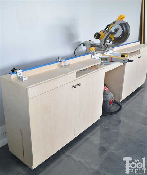 Mobile Miter Saw Station and Storage - Her Tool Belt