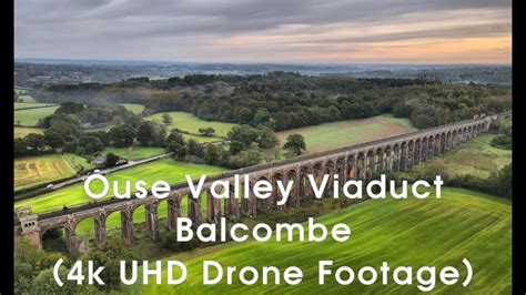 Ouse Valley Viaduct Balcombe 4k Aerial Drone Footage Of One Of The