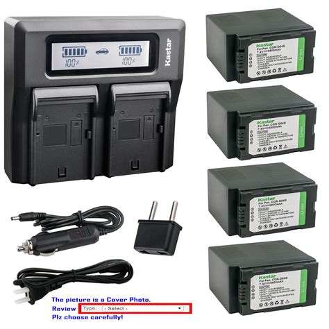 Kastar Battery Dual Lcd Fast Charger For Cga D54s Cgr D54s And Panasonic Nv Mx5000 Ebay