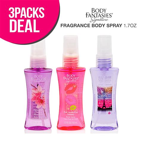 3 Pack Parfums De Coeur Body Fantasies Fragrance Body