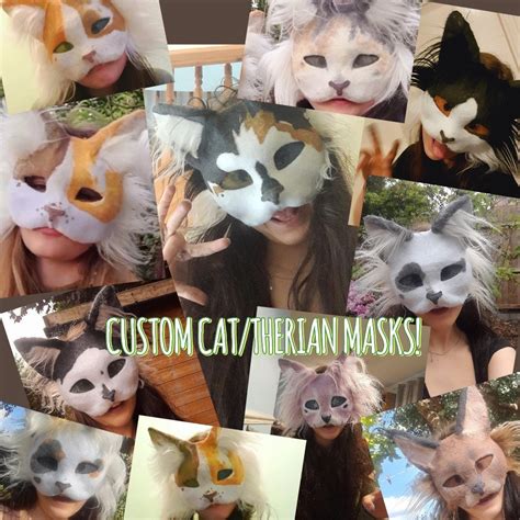 Custom Cat Mask Therian Mask Commissions Open Etsy