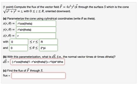 Solved Point Compute The Flux Of The Vector Field F Chegg