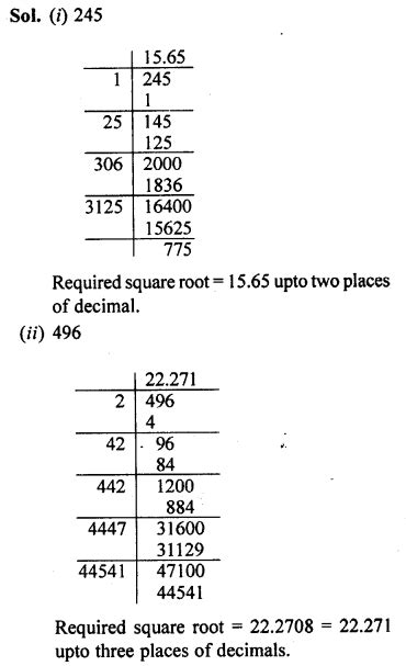 Selina Concise Mathematics Class 8 Icse Solutions Chapter 3 Squares And