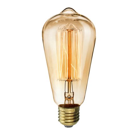 Kingso Vintage Light Bulb Retro Old Fashioned Edison Style Screw St64 19 Anchors Squirrel Cage