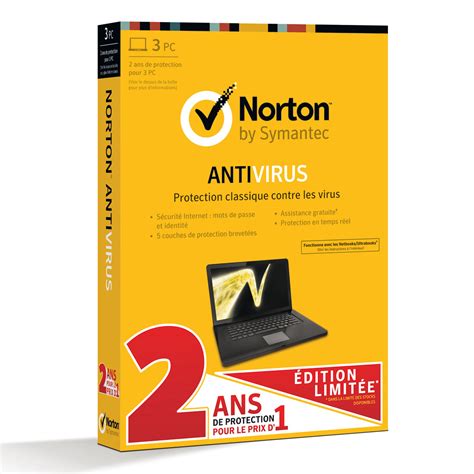 Norton Antivirus 2013 Edition Limitée Licence 2 Ans 3 Postes