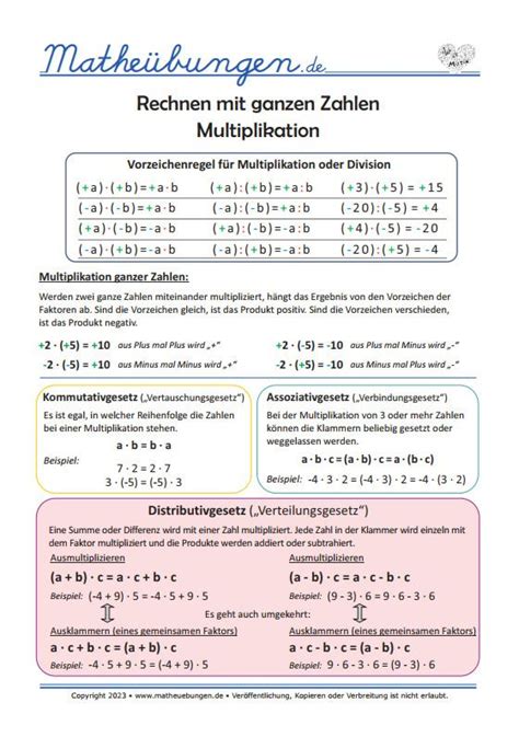Ganze Zahlen Ganze Zahlen Rechnen Rationale Zahlen