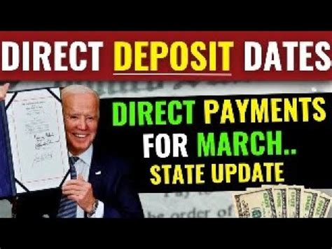 PASSED Direct Deposit Dates For March Stimulus Checks Coming Direct