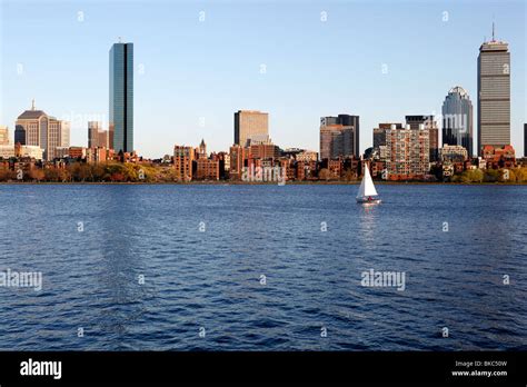 Back Bay skyline, Charles River, Boston Massachusetts Stock Photo - Alamy