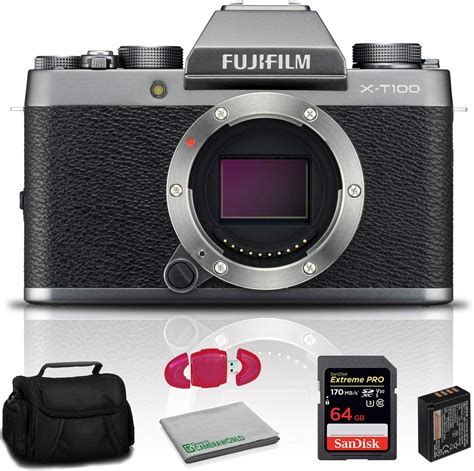 Amazon FUJIFILM X T100 Mirrorless Digital Camera Body Only Dark