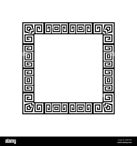 Greek Key Border Frame Abstract Geometric Vector Stock Vector Image And Art Alamy