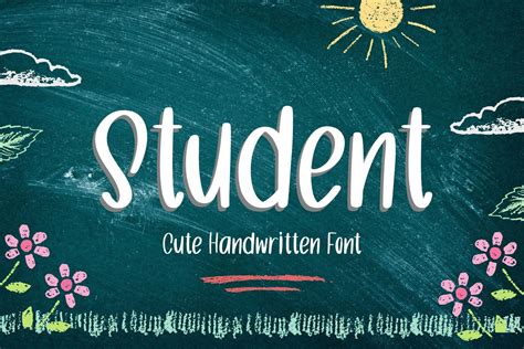 Student Font By Aquariid · Creative Fabrica