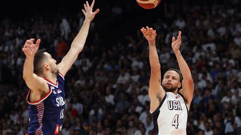 Team Usas Steph Curry Erupts For Huge 18 Point First Half Vs Serbia