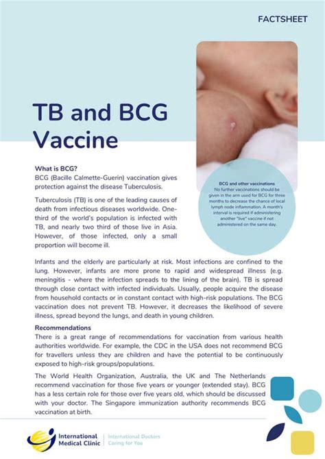 Tb And Bcg Vaccine Imc Medical Clinic