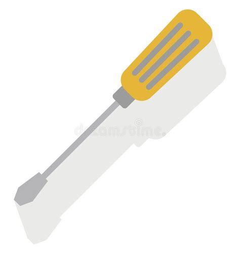 Yellow Screwdriver Icon Stock Vector Illustration Of Construction