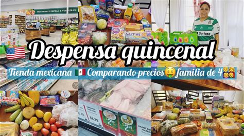 DESPENSA QUINCENAL EN USA TIENDA MEXICANA FAMILIA DE 4