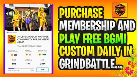 Bgmi Tournament App Rs Membership Le Aur Pure Month Free Custom