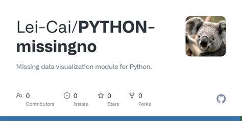 Github Lei Cai Python Missingno Missing Data Visualization Module For Python