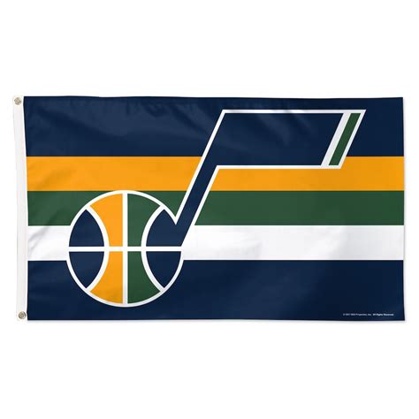 Utah Jazz Wincraft 3 X 5 Horizontal Stripe Deluxe Single Sided Flag