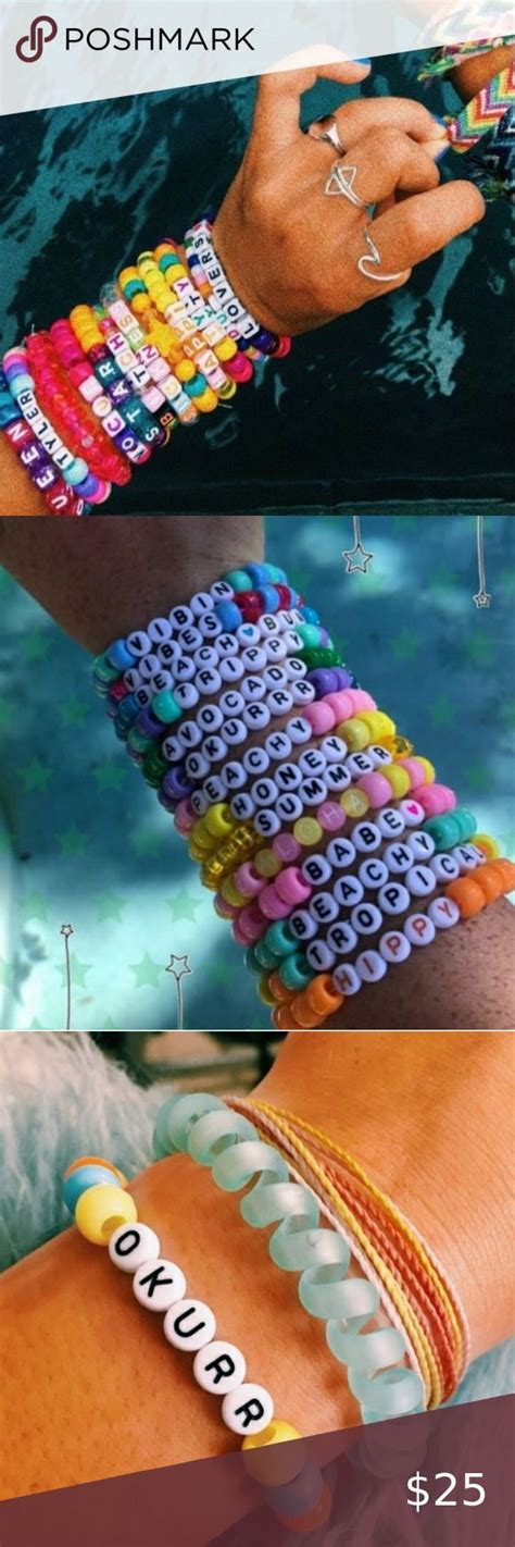 5pc Custom Pony Bead Kandi Rave VSCO Plur Bracelet Pony Bead