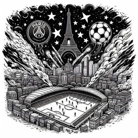 Coloriage Les symboles de l équipe de PSG meilleure équipe française