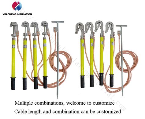 Portable Ground Earth Rod Set With Earthing Wire And Clamp Portable