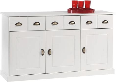 IDIMEX Buffet Paris Commode Bahut Vaisselier Avec 3 Portes Battantes Et