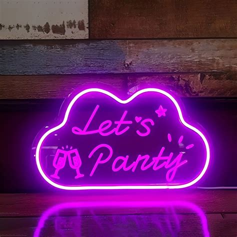 Buy Lets Party Neon Sign Wall Hanging Yourprint