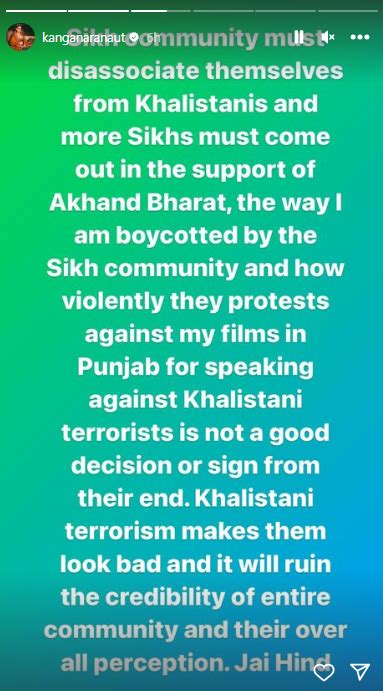 Kangana Ranaut Urges Sikhs To Support Akhand Bharat Amid Rapper Shubh