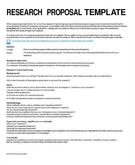 Research Proposal Template - LetterHUB