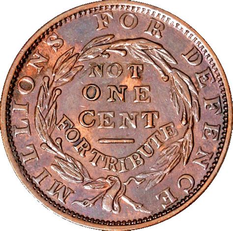 Cent Hard Times Token Millions For Defence Not For One Cent