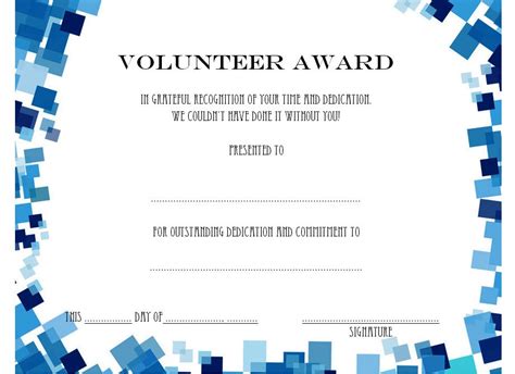 Volunteer Certificate Templates 10 Best Designs Free