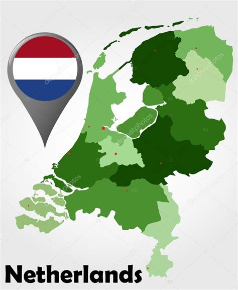 Netherlands Political Map Stock Vector By Delpieroo 53817797