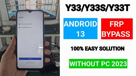 Vivo Y33 Y33s Y33t Frp Bypass Android 13 New Method Without Pc