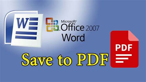 How To Save A Ms Word 2007 Document As Pdf Ms Word 2007 Doc To Pdf Youtube