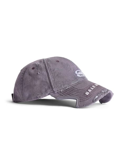 Balenciaga Unity Sports Icon Distressed Effect Cap Purple FARFETCH UK